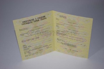 Свидетельство о Рождении 1991г Киргизской ССР в Севастополе