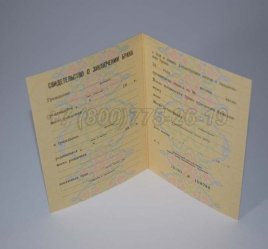 Свидетельство о Браке 1991г РСФСР в Севастополе
