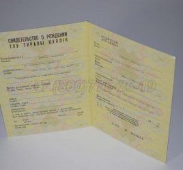 Свидетельство о Рождении 1985г Казахской ССР в Севастополе