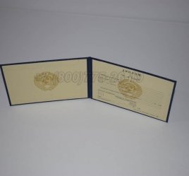 Диплом Техникума Советского Союза 1995г в Севастополе